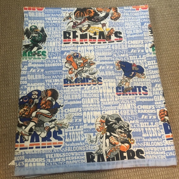 Rare 80s Jack Davis NFL Art Fleece Throw